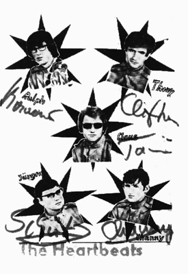 Original Autogramm Karte -The Heartbeats- 1968